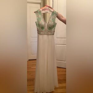 White prom dress.